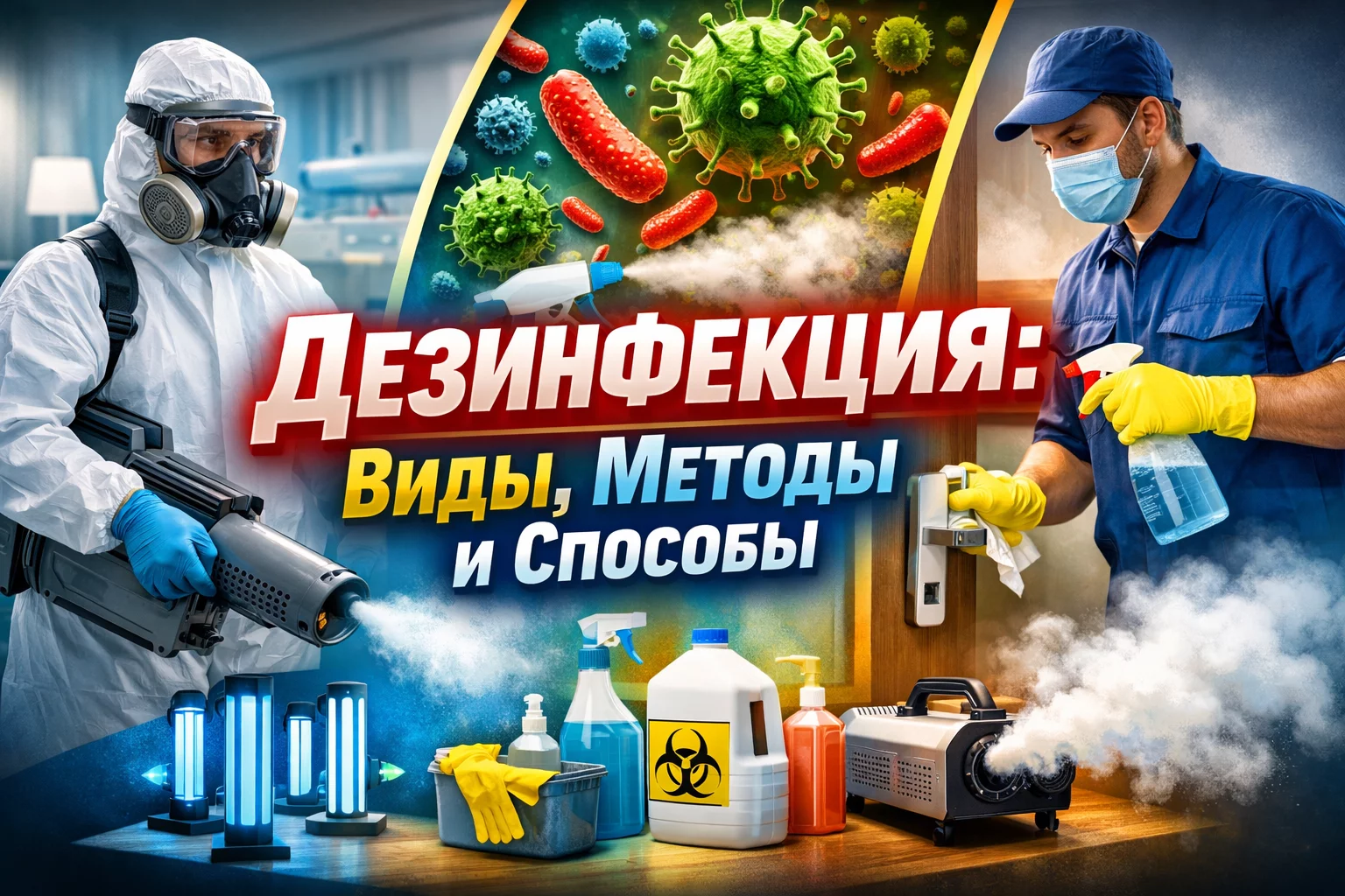Дезинфекция:виды, методы и способы